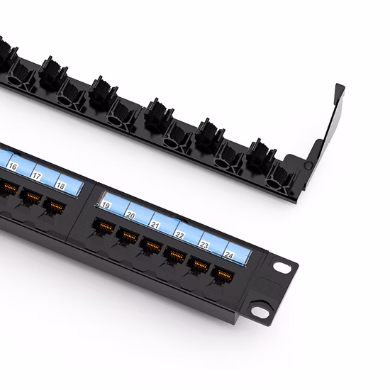 1u 24 Port RJ45 Network UTP CAT6 Patch Panel with Back Bar