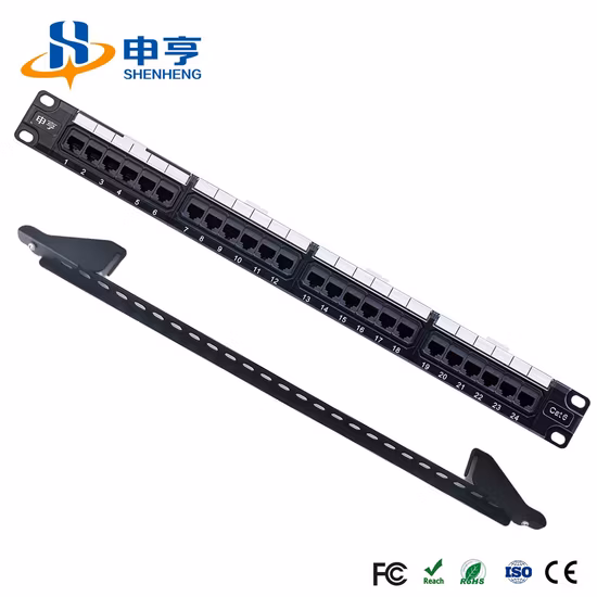 CAT6 24 Port Net Work UTP Patch Panel 1u 19inch Rack Mount Keystone Network Data Patch Panel